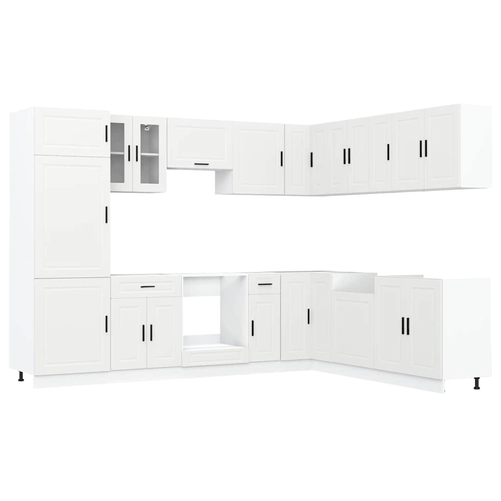 vidaXL Mueble de cocina Porto blanco 14 piezas madera contrachapada