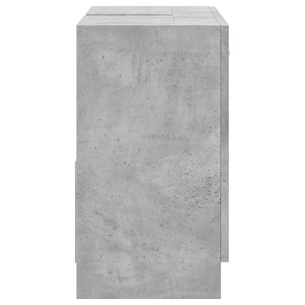 vidaXL Armario para lavabo contrachapada gris hormigón 63x30x54 cm