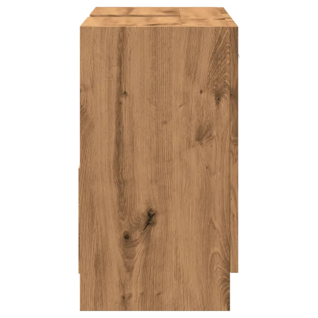 vidaXL Armario de lavabo madera ingeniería roble artisian 63x30x54 cm