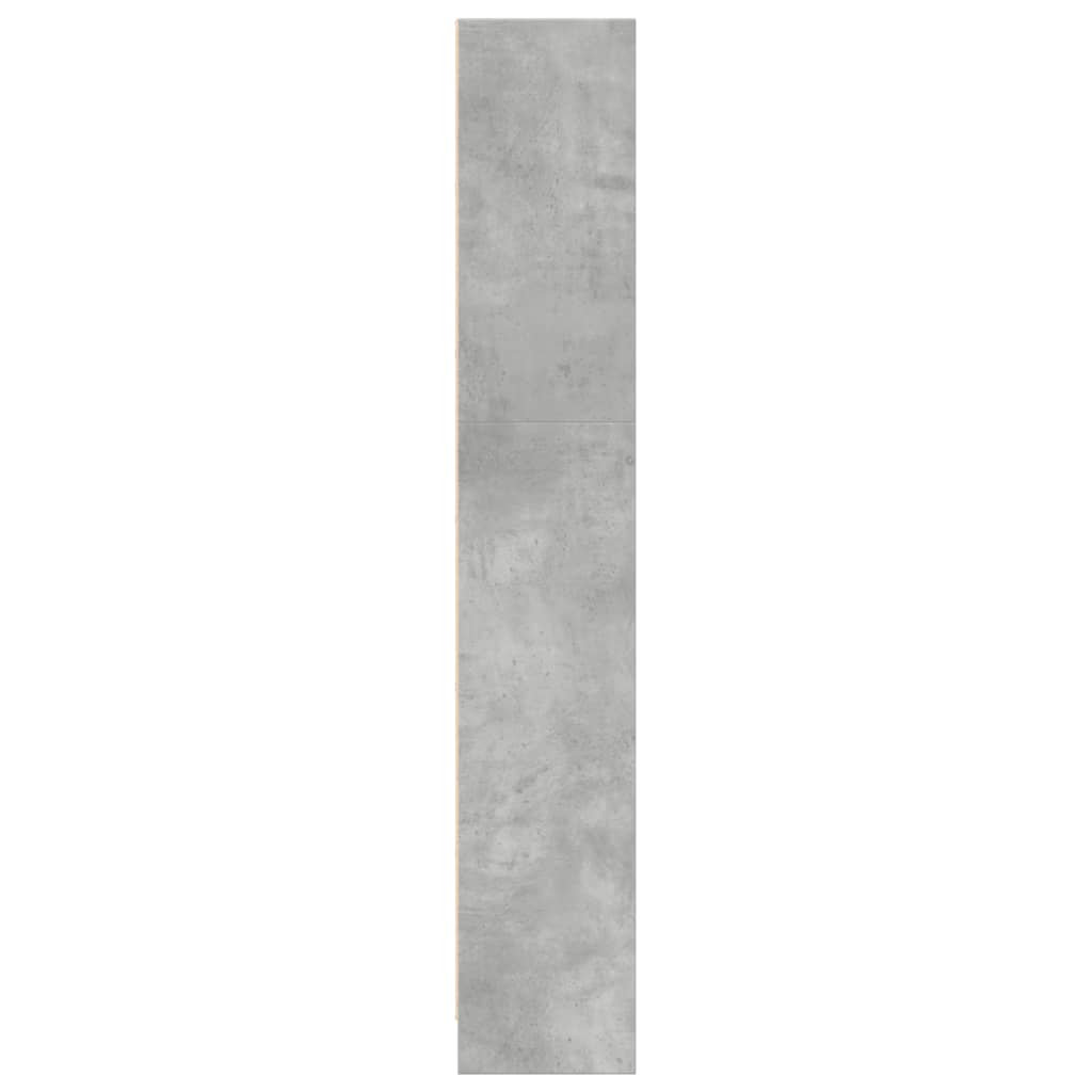 vidaXL Estantería de madera de ingeniería gris hormigón 40x24x143 cm