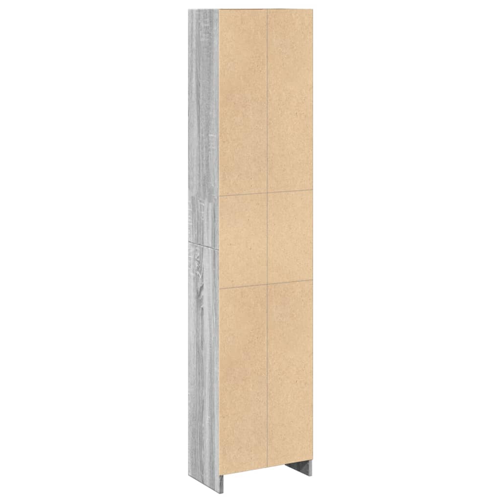 vidaXL Estantería de madera de ingeniería gris Sonoma 40x24x176 cm