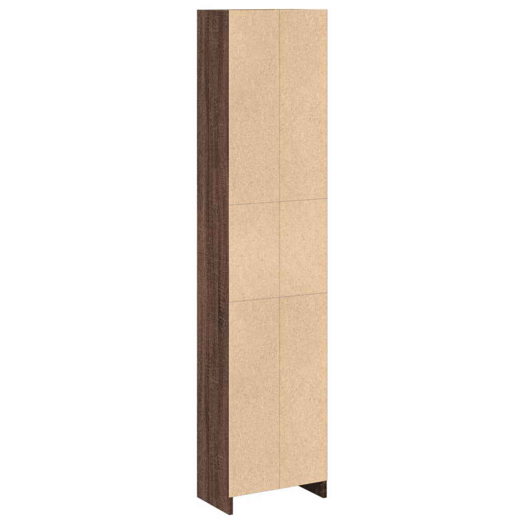 vidaXL Estantería madera de ingeniería marrón roble 40x24x176 cm