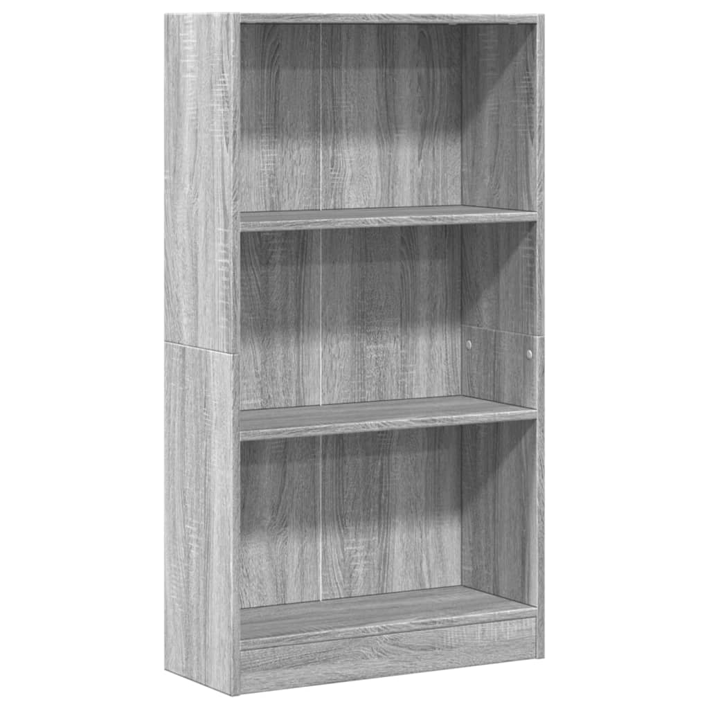 vidaXL Estantería de madera de ingeniería gris Sonoma 60x24x109 cm