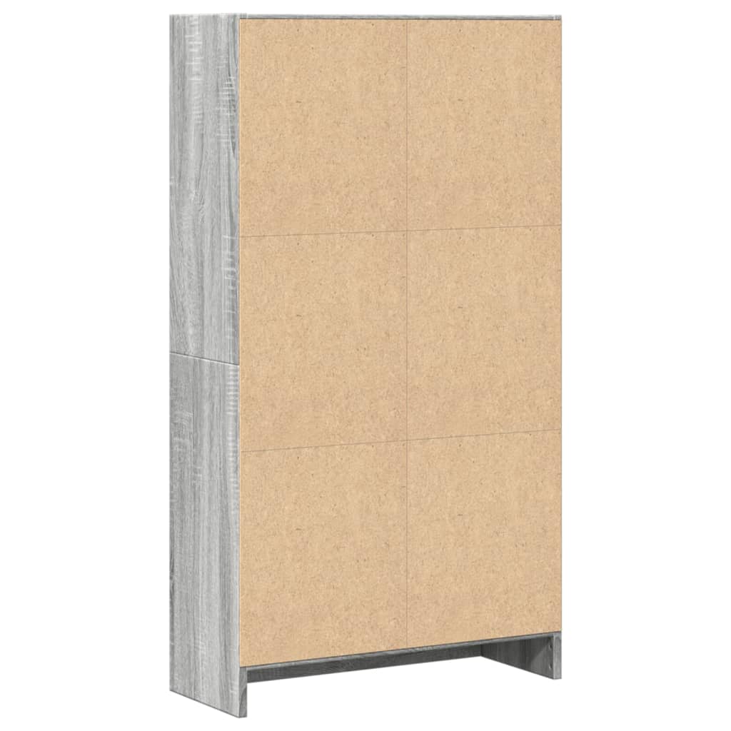 vidaXL Estantería de madera de ingeniería gris Sonoma 60x24x109 cm