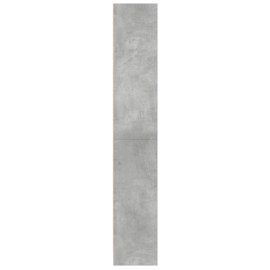 vidaXL Estantería de madera de ingeniería gris hormigón 60x24x143 cm