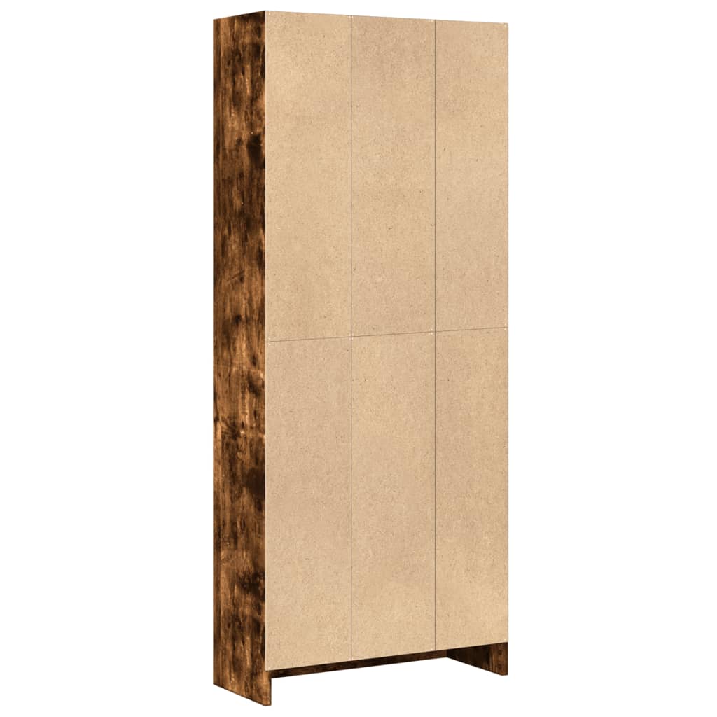 vidaXL Estantería madera de ingeniería roble ahumado 60x24x143 cm