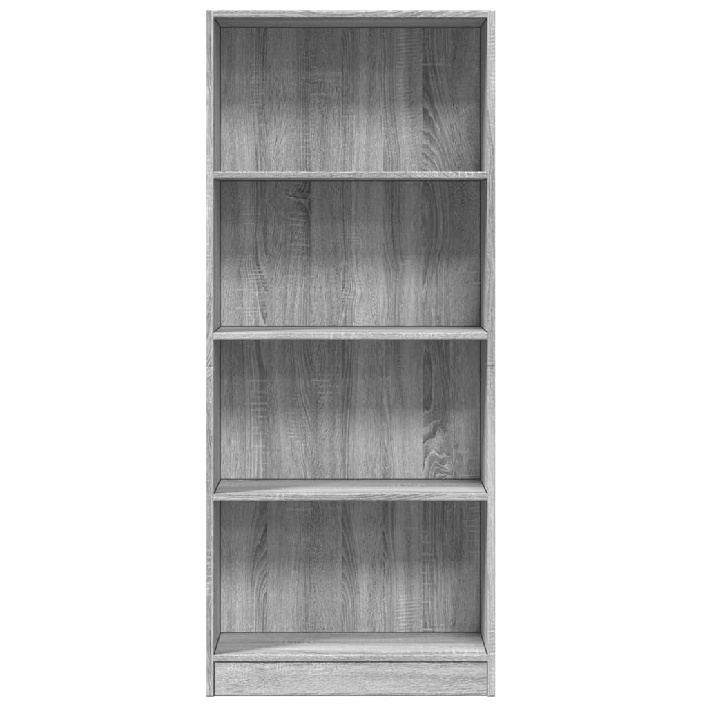 vidaXL Estantería de madera de ingeniería gris Sonoma 60x24x143 cm