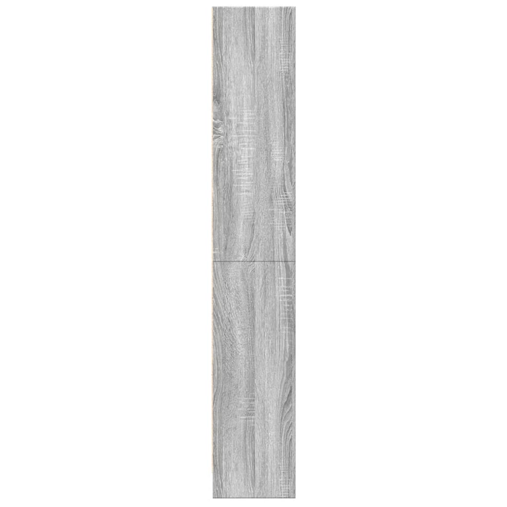 vidaXL Estantería de madera de ingeniería gris Sonoma 60x24x143 cm