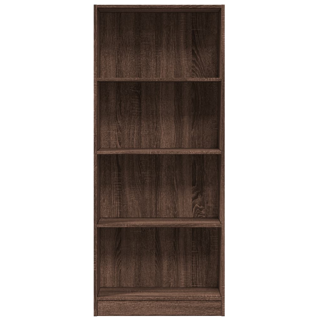 vidaXL Estantería de madera de ingeniería marrón roble 60x24x143 cm