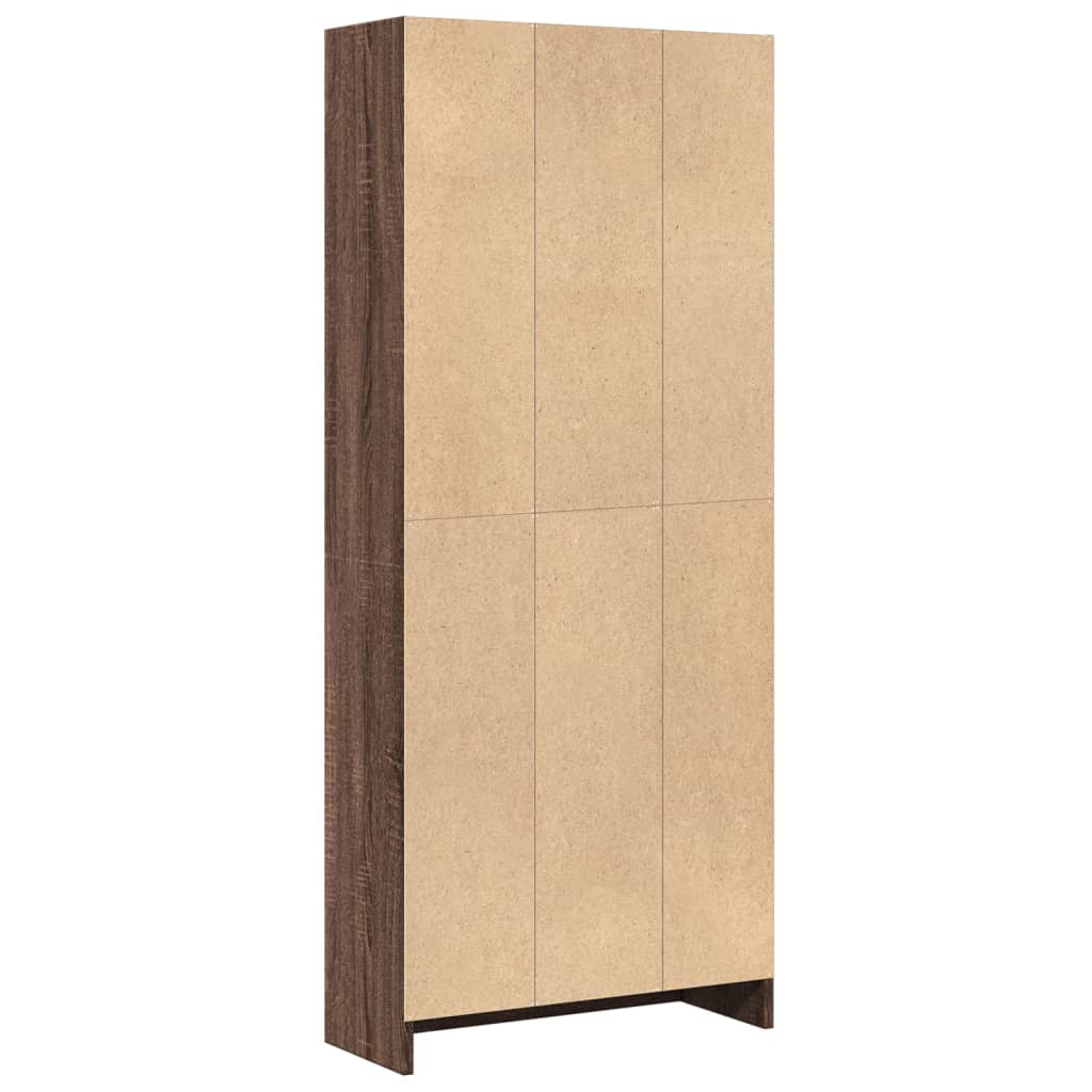 vidaXL Estantería de madera de ingeniería marrón roble 60x24x143 cm