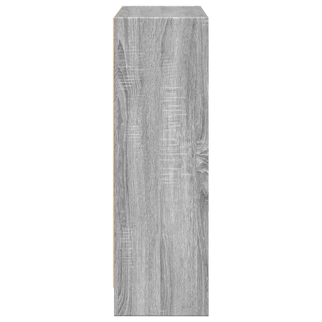 vidaXL Estantería de madera de ingeniería gris Sonoma 80x24x76 cm