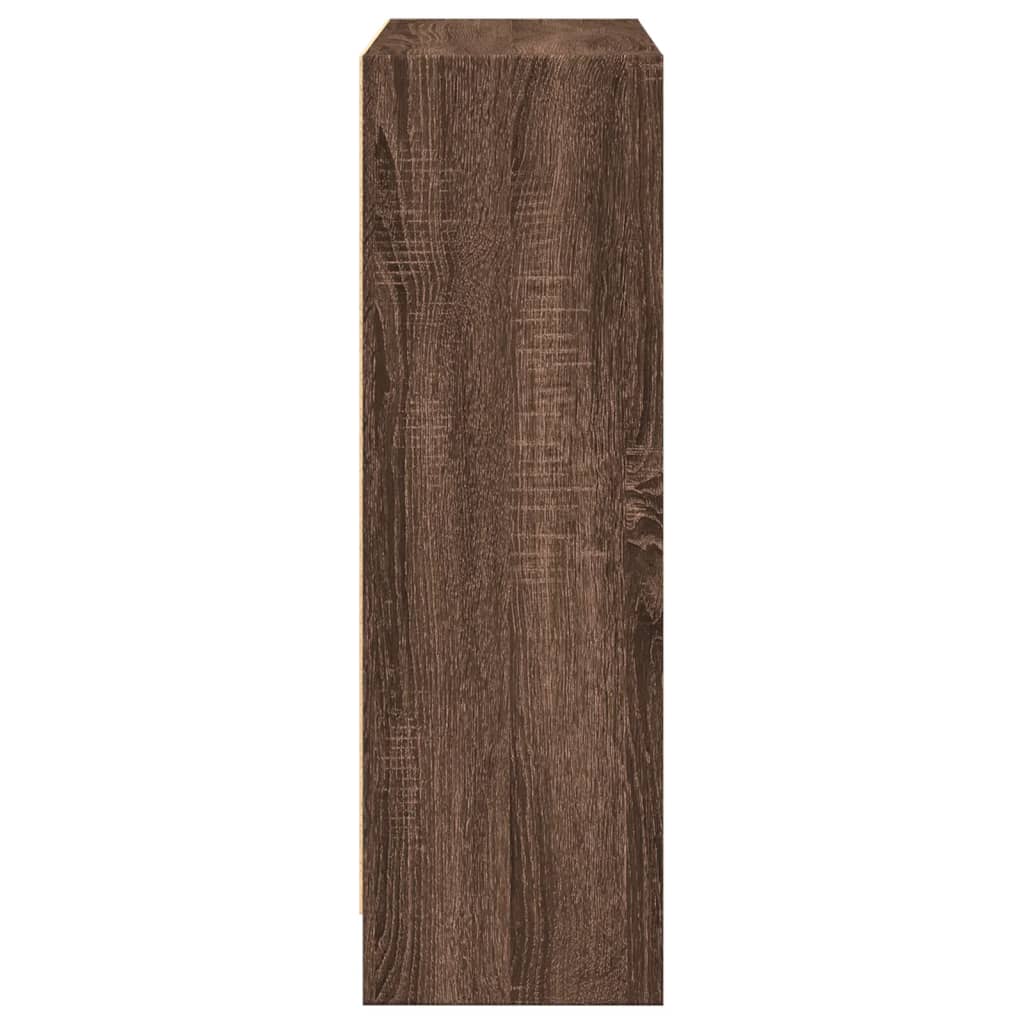 vidaXL Estantería de madera de ingeniería marrón roble 80x24x76 cm