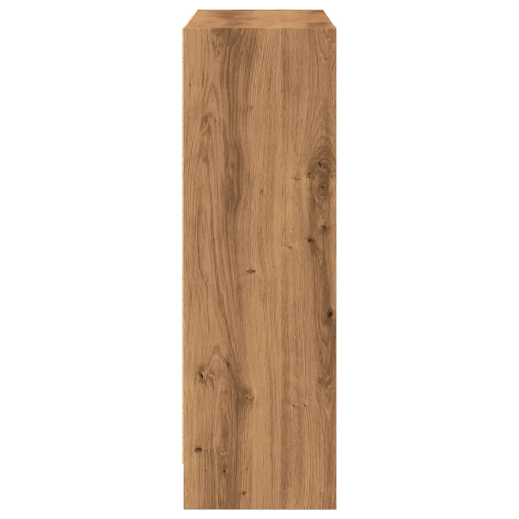 vidaXL Estantería de madera de ingeniería roble artesanal 80x24x76 cm