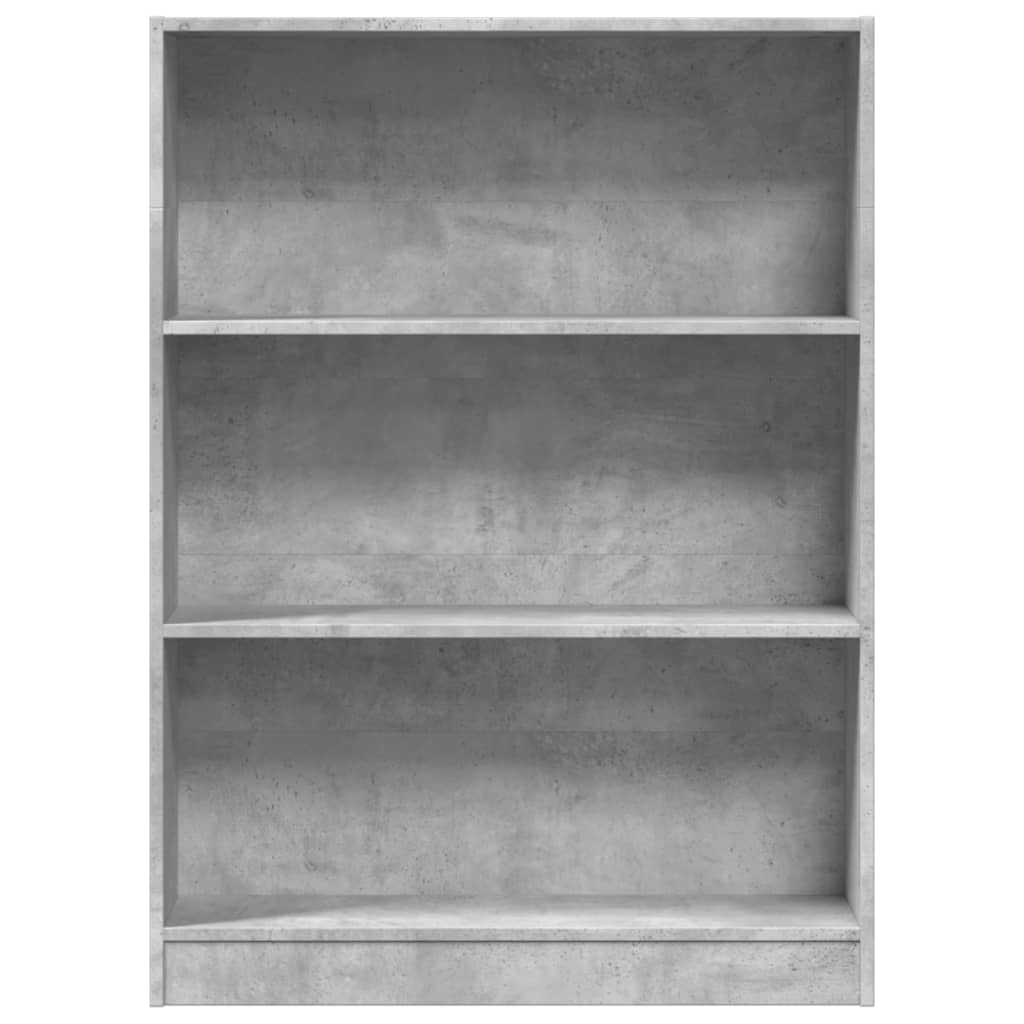 vidaXL Estantería de madera de ingeniería gris hormigón 80x24x109 cm