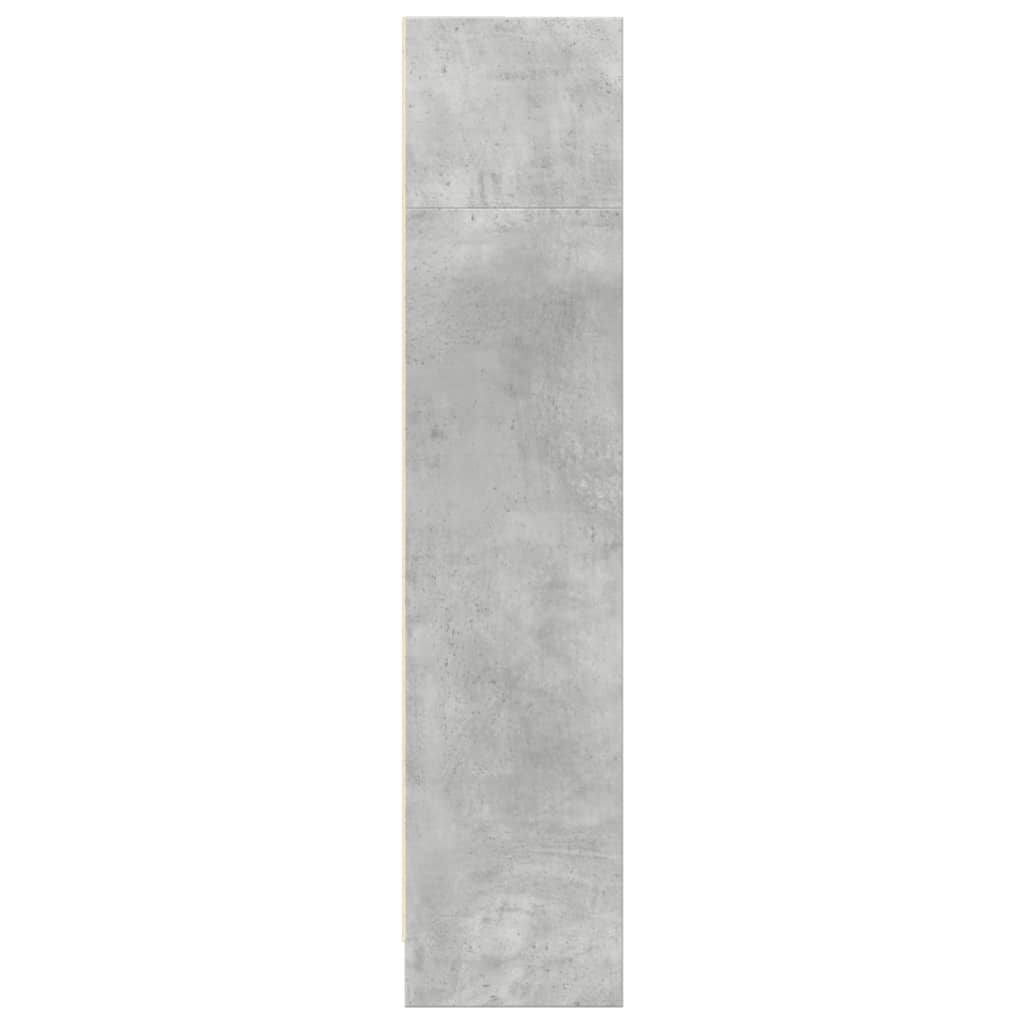 vidaXL Estantería de madera de ingeniería gris hormigón 80x24x109 cm