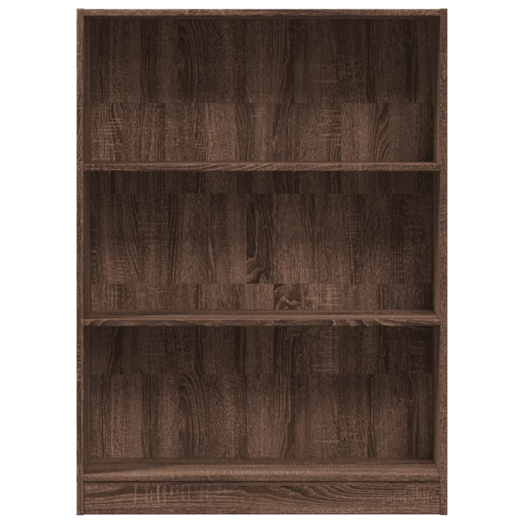 vidaXL Estantería de madera de ingeniería marrón roble 80x24x109 cm