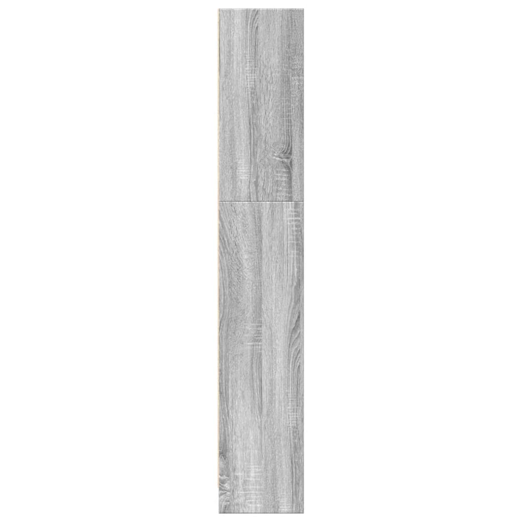 vidaXL Estantería de madera de ingeniería gris Sonoma 80x24x143 cm