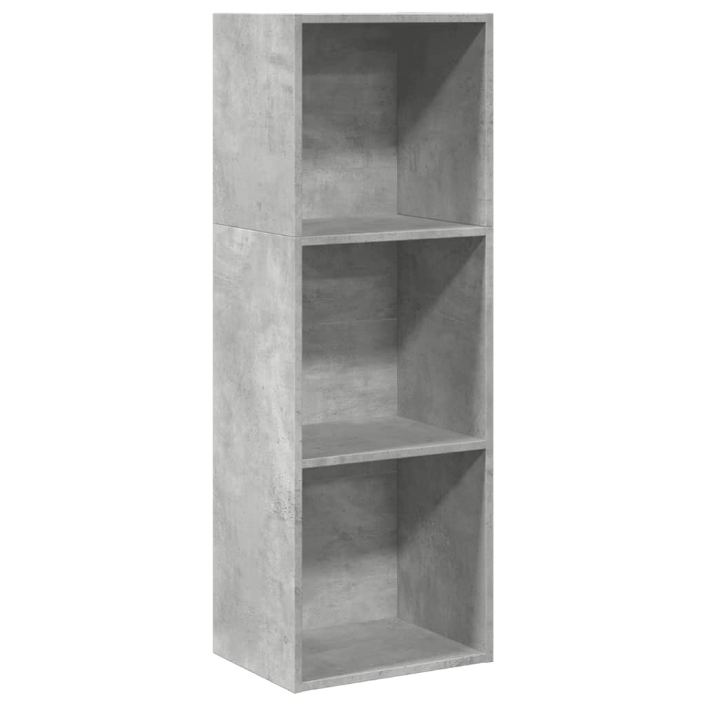 vidaXL Estantería de madera de ingeniería gris hormigón 40x30x114 cm