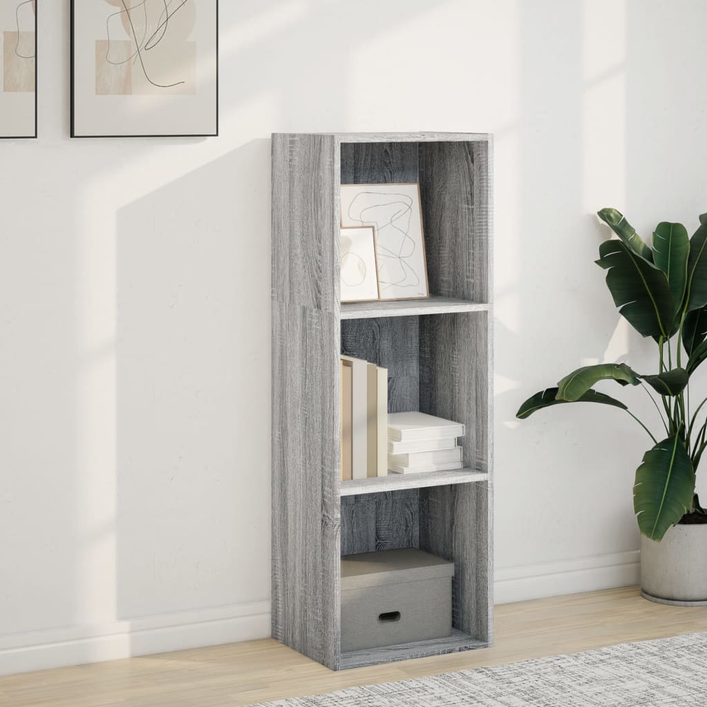 vidaXL Estantería de madera de ingeniería gris Sonoma 40x30x114 cm