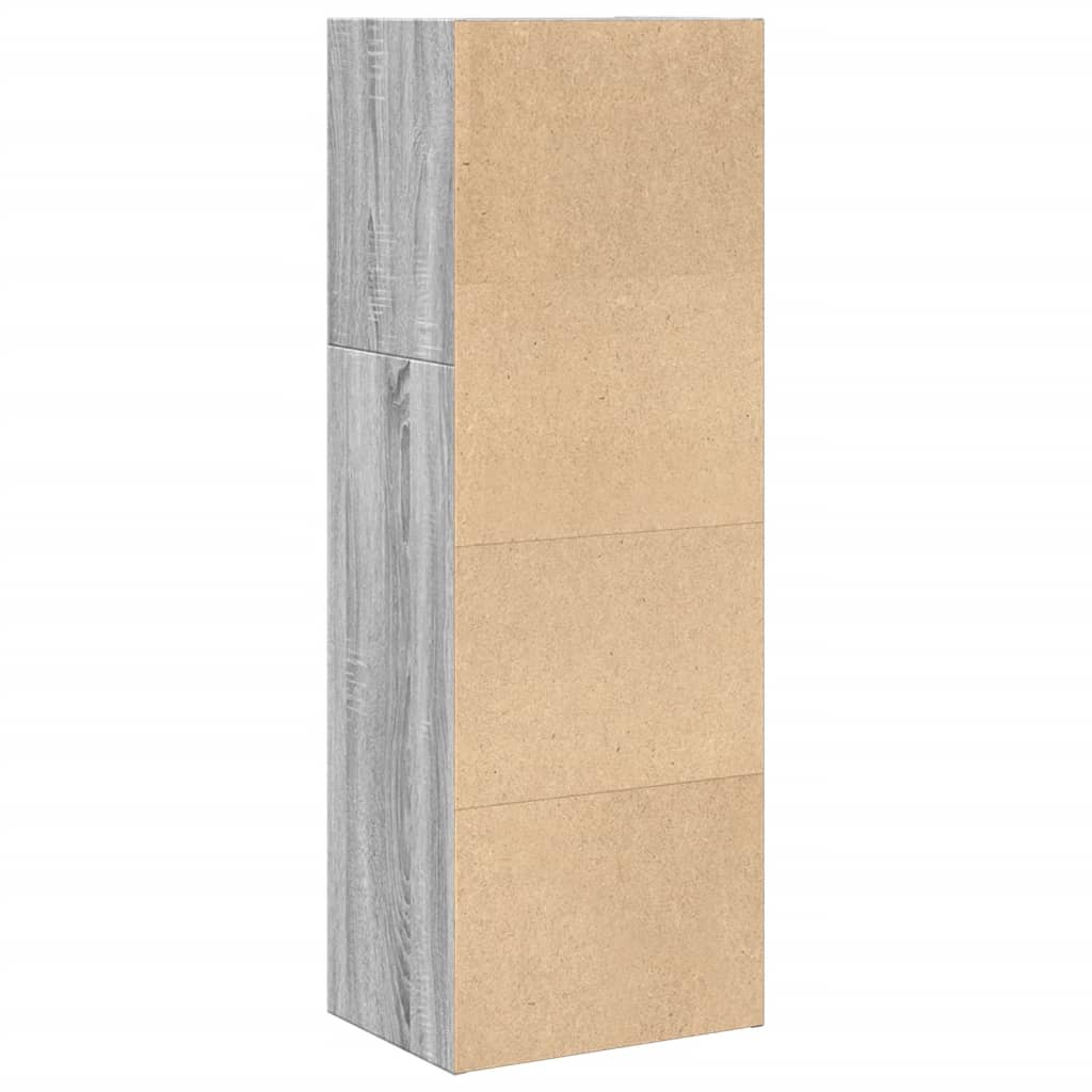 vidaXL Estantería de madera de ingeniería gris Sonoma 40x30x114 cm