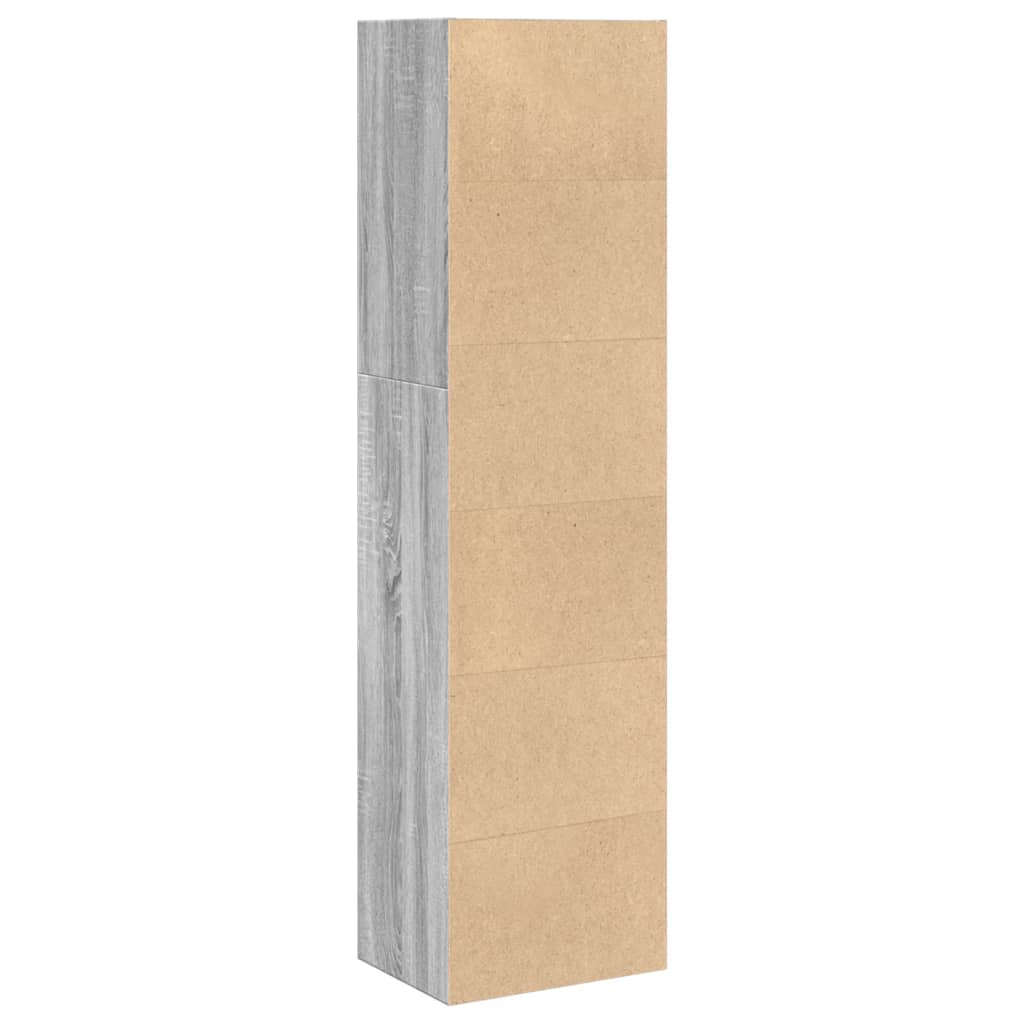 vidaXL Estantería de madera de ingeniería gris Sonoma 40x30x152 cm