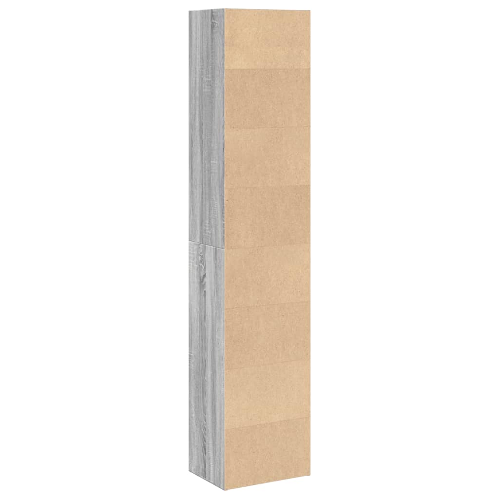 vidaXL Estantería de madera de ingeniería gris Sonoma 40x30x189 cm