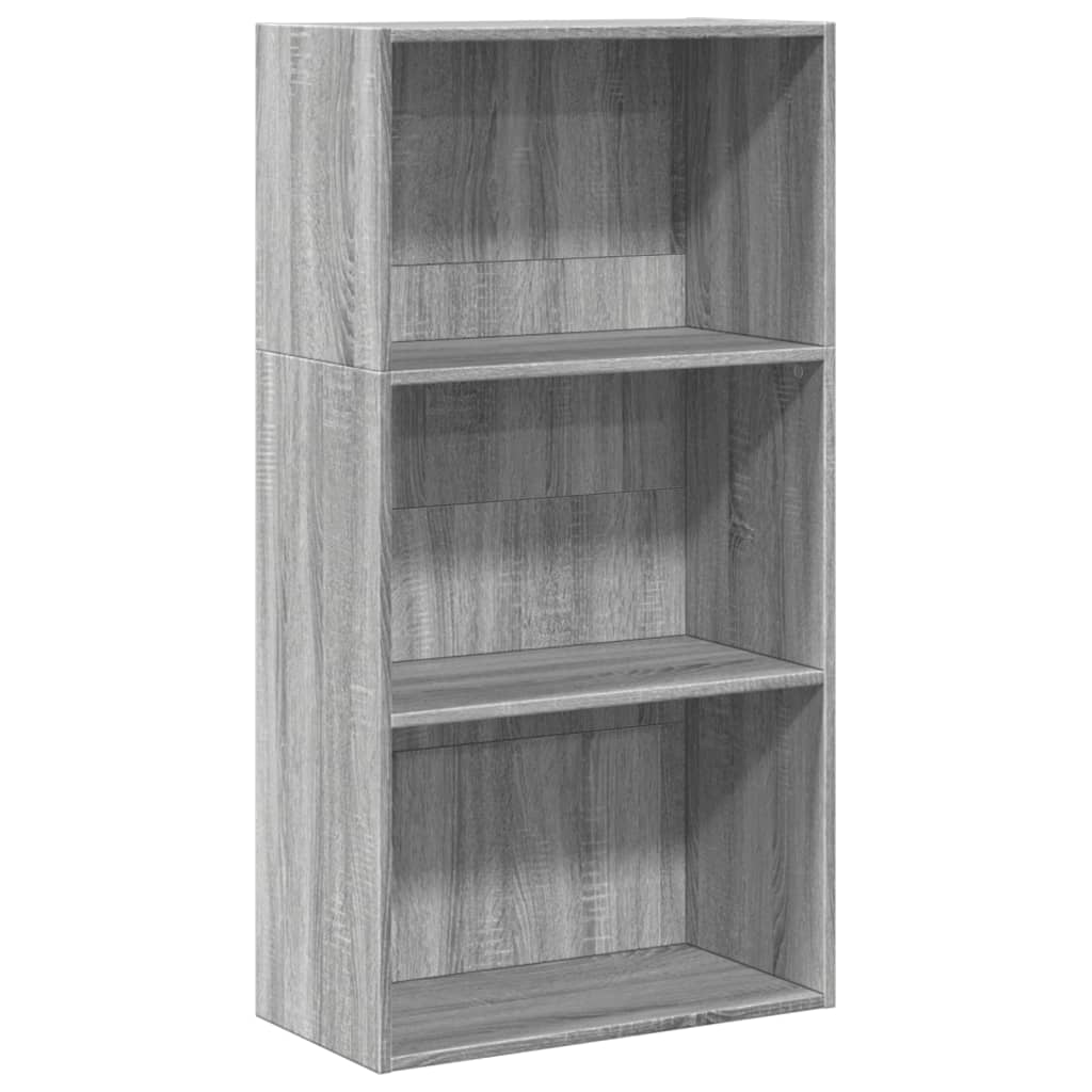 vidaXL Estantería de madera de ingeniería gris Sonoma 60x30x114 cm