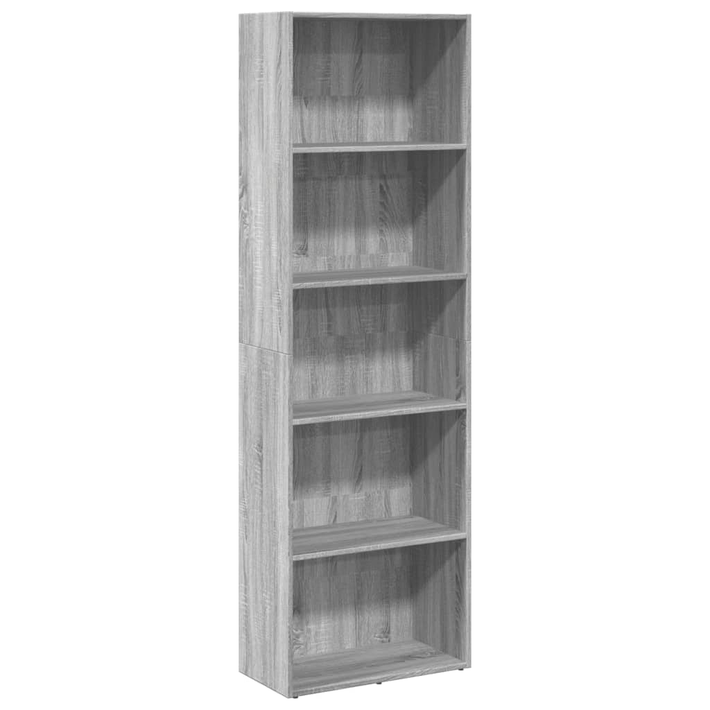 vidaXL Estantería de madera de ingeniería gris Sonoma 60x30x189 cm