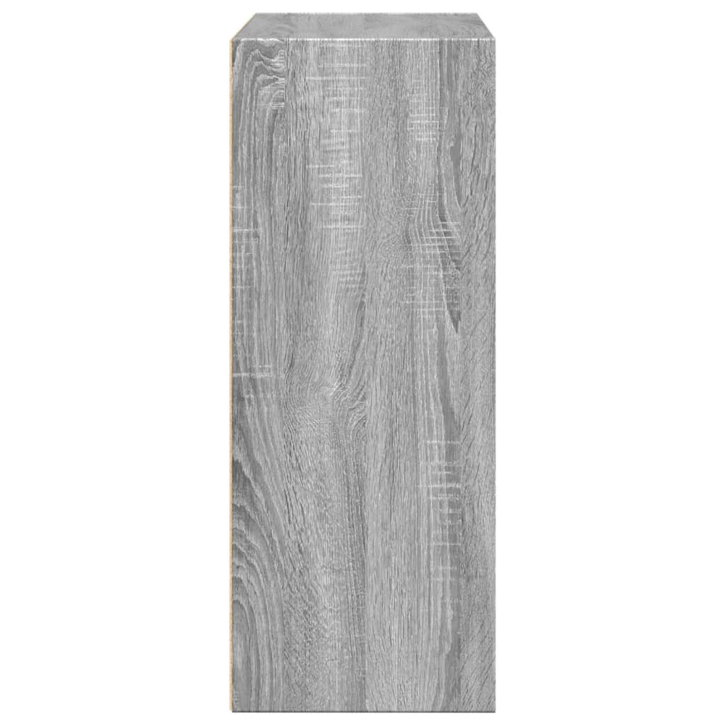 vidaXL Estantería de madera de ingeniería gris Sonoma 80x30x77 cm