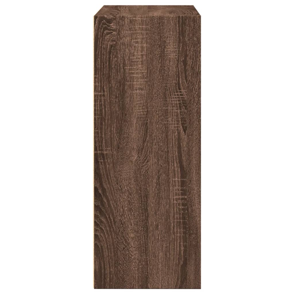 vidaXL Estantería de madera de ingeniería marrón roble 80x30x77 cm