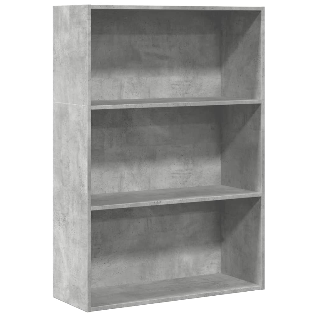 vidaXL Estantería de madera de ingeniería gris hormigón 80x30x114 cm