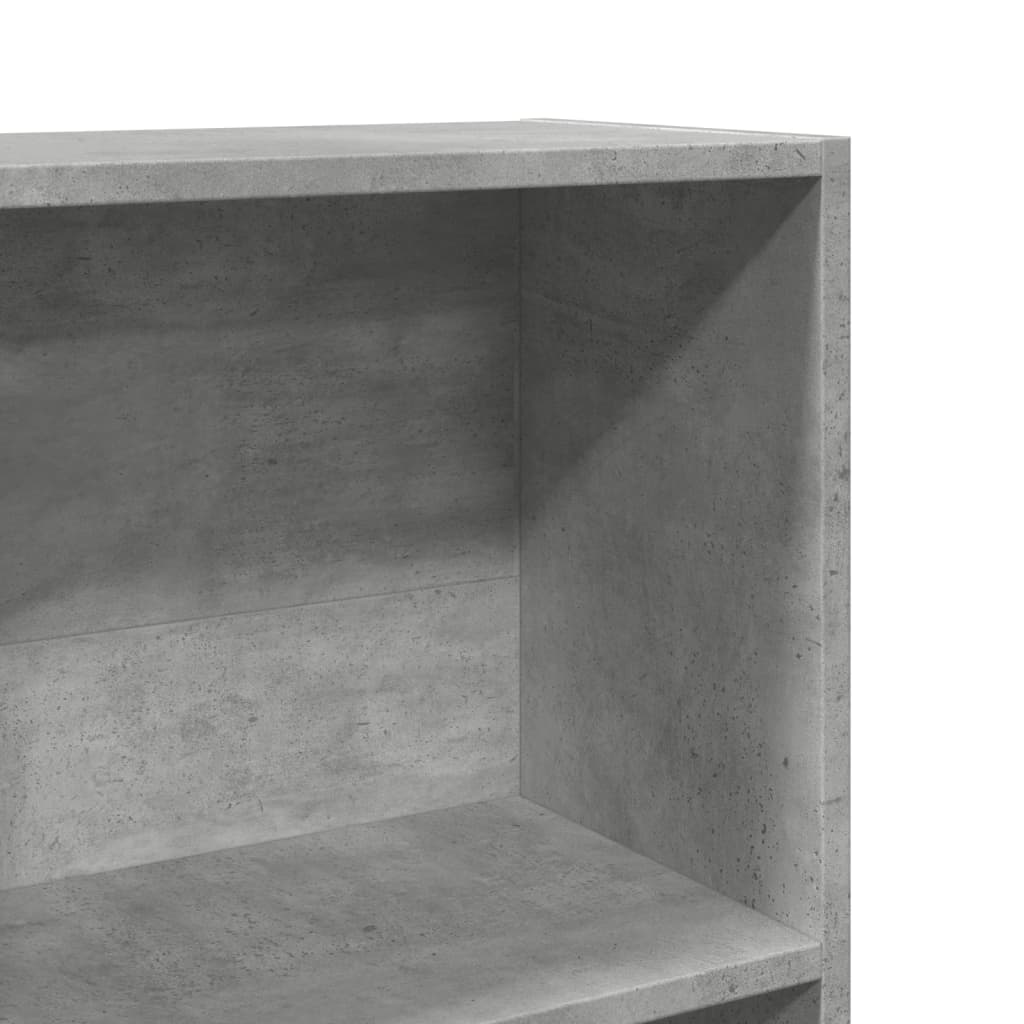 vidaXL Estantería de madera de ingeniería gris hormigón 80x30x114 cm