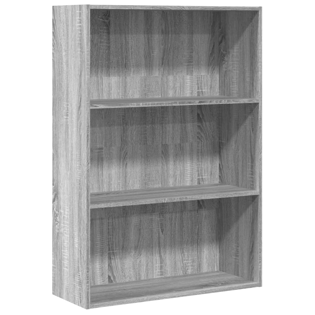 vidaXL Estantería de madera de ingeniería gris Sonoma 80x30x114 cm