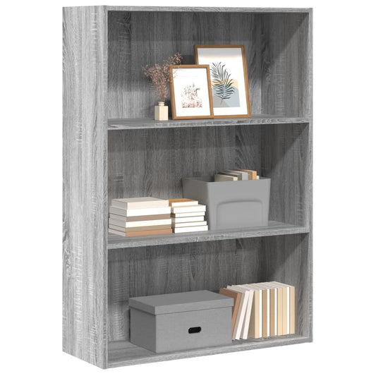 vidaXL Estantería de madera de ingeniería gris Sonoma 80x30x114 cm