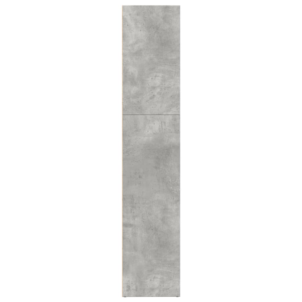 vidaXL Estantería de madera de ingeniería gris hormigón 80x30x152 cm