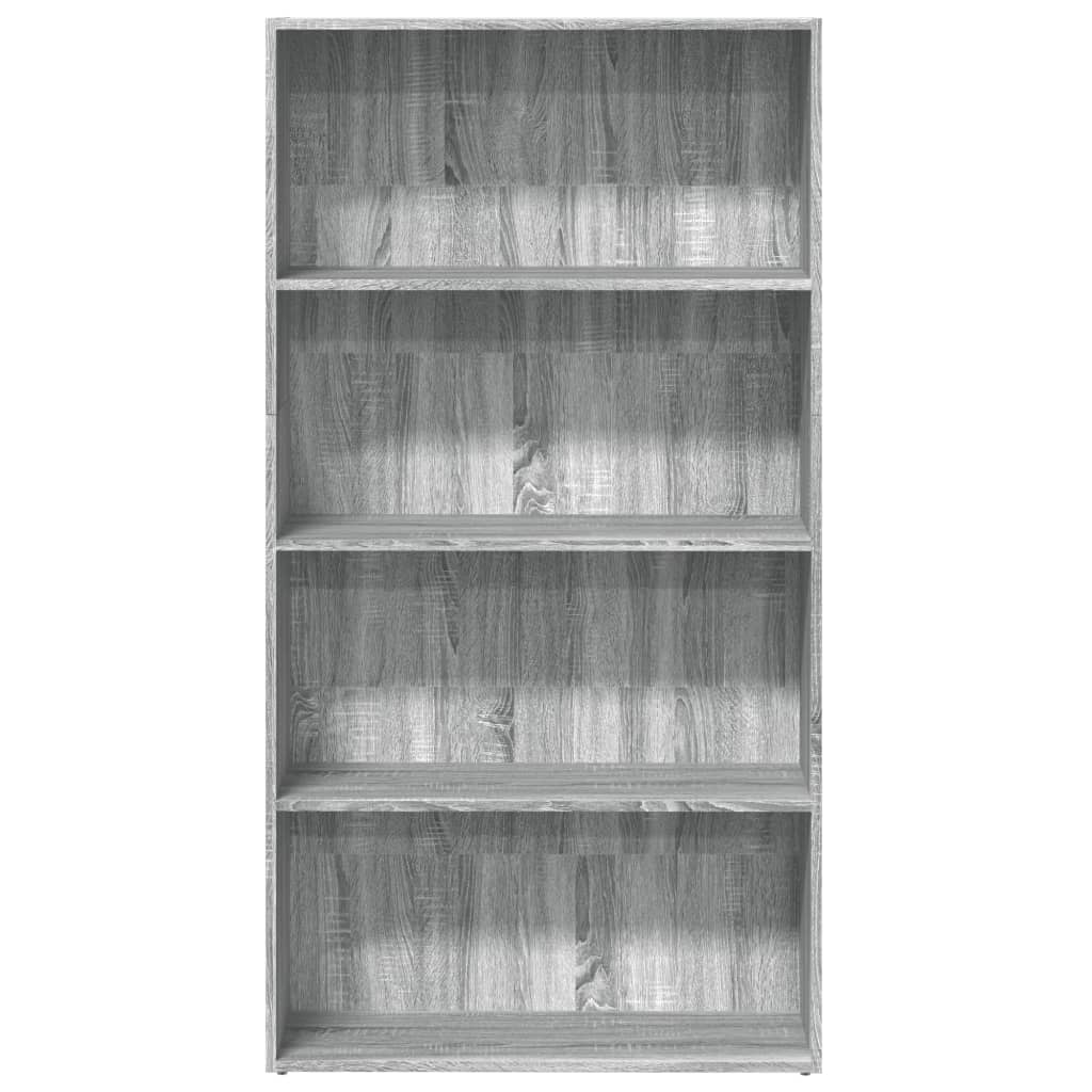 vidaXL Estantería de madera de ingeniería gris Sonoma 80x30x152 cm