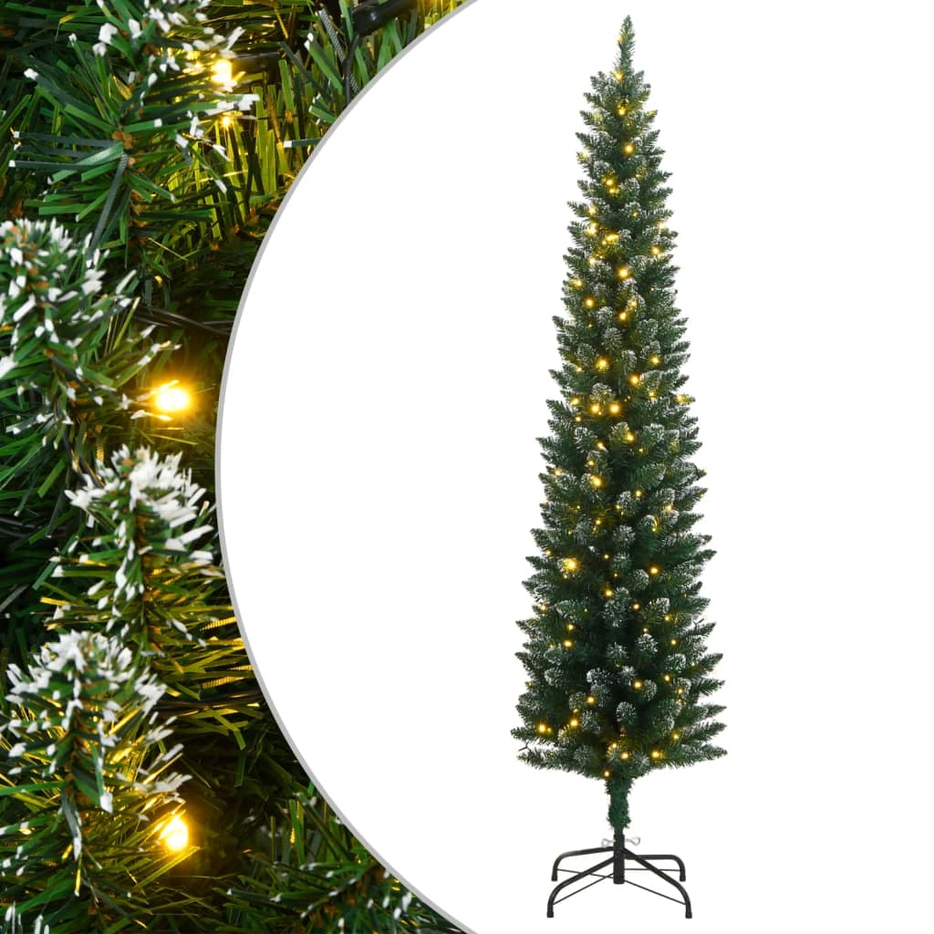 vidaXL Árbol de Navidad artificial estrecho 150 LEDs 120 cm