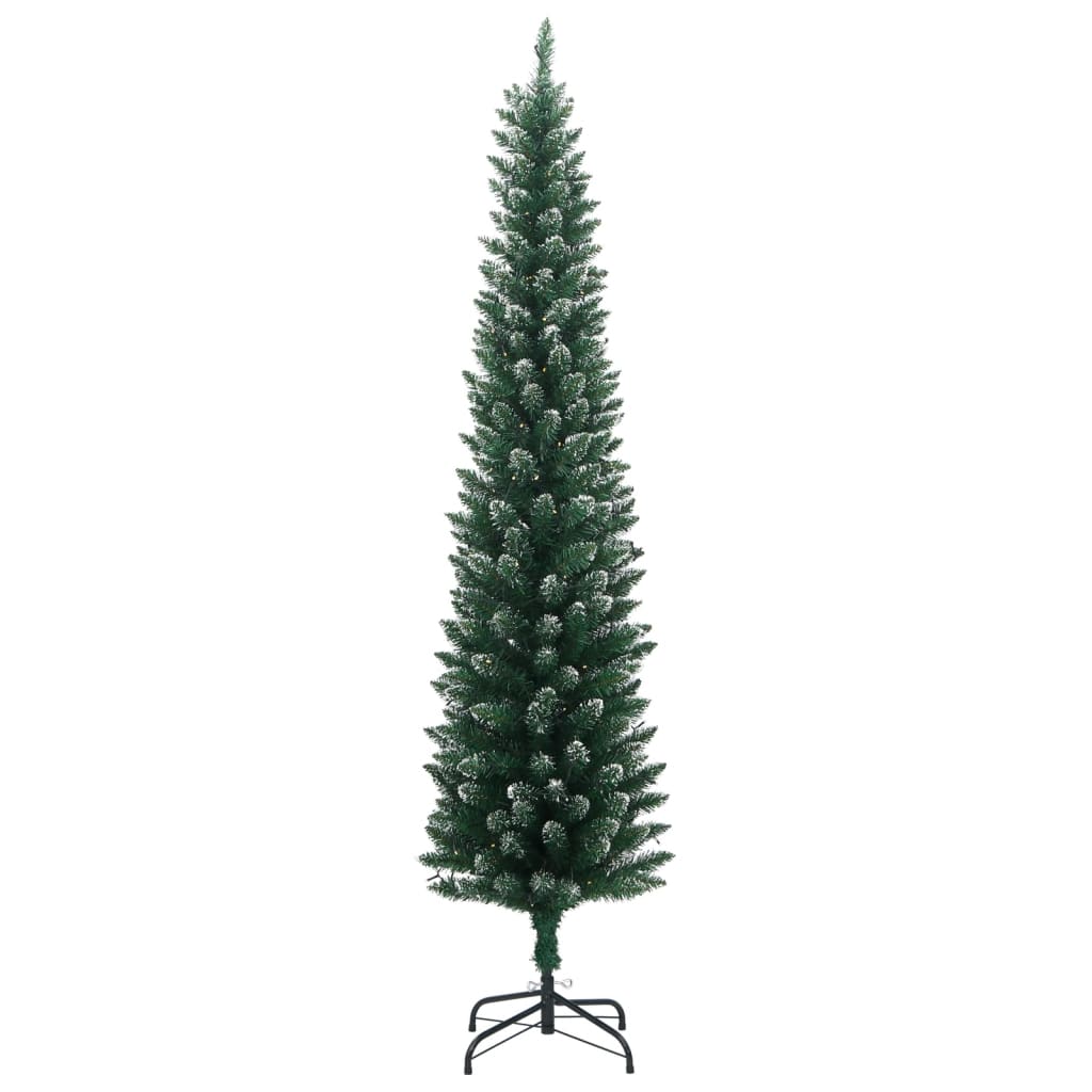 vidaXL Árbol de Navidad artificial estrecho con 300 LEDs 180 cm