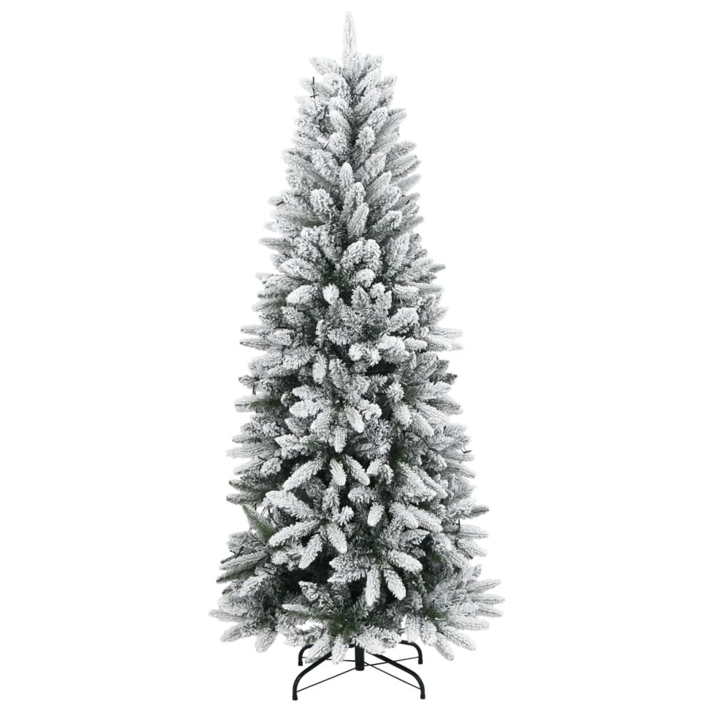 vidaXL Árbol de Navidad artificial con 150 LEDs y nieve flocada 150 cm