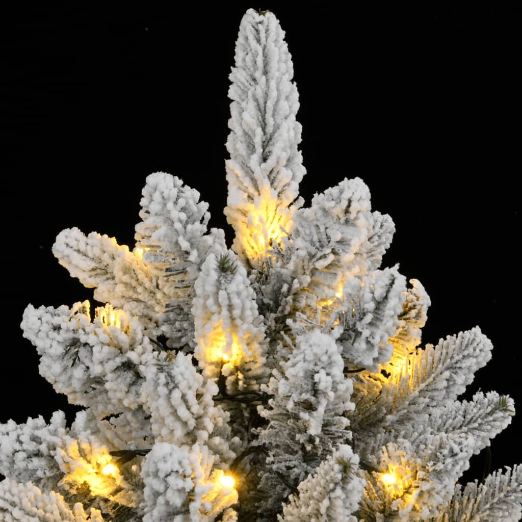 vidaXL Árbol de Navidad artificial con 150 LEDs y nieve flocada 150 cm