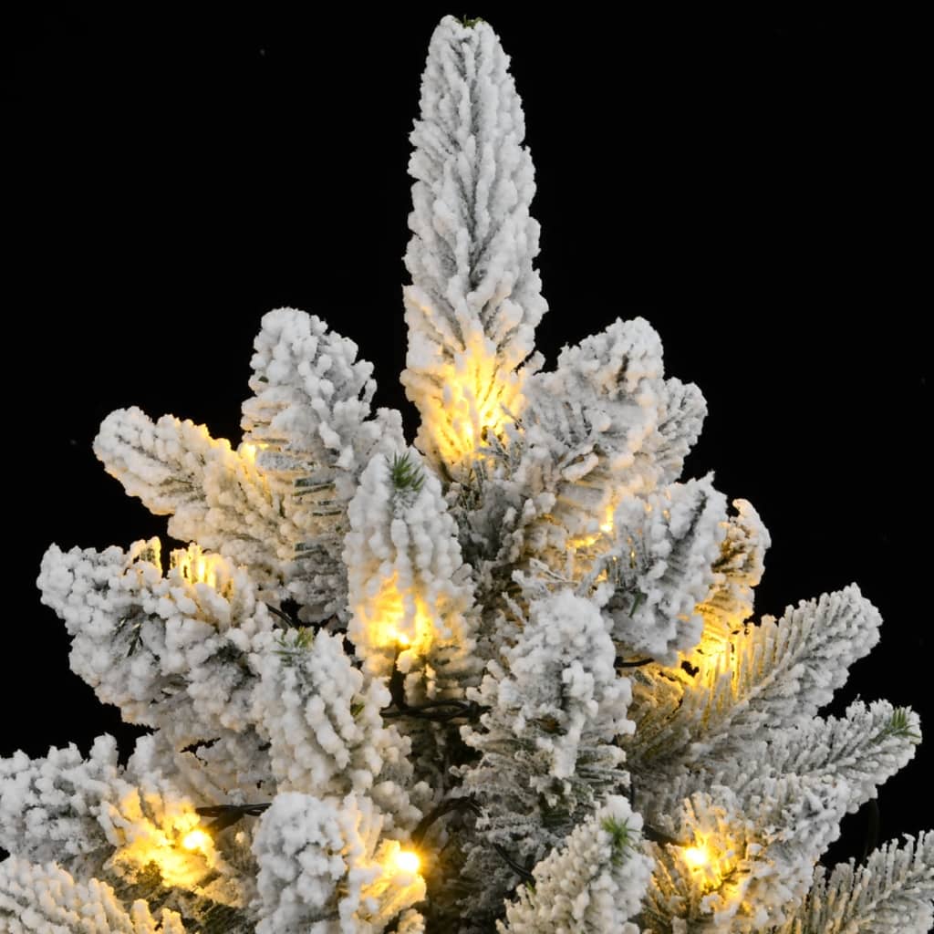 vidaXL Árbol de Navidad artificial con 300 LEDs y nieve flocada 210 cm