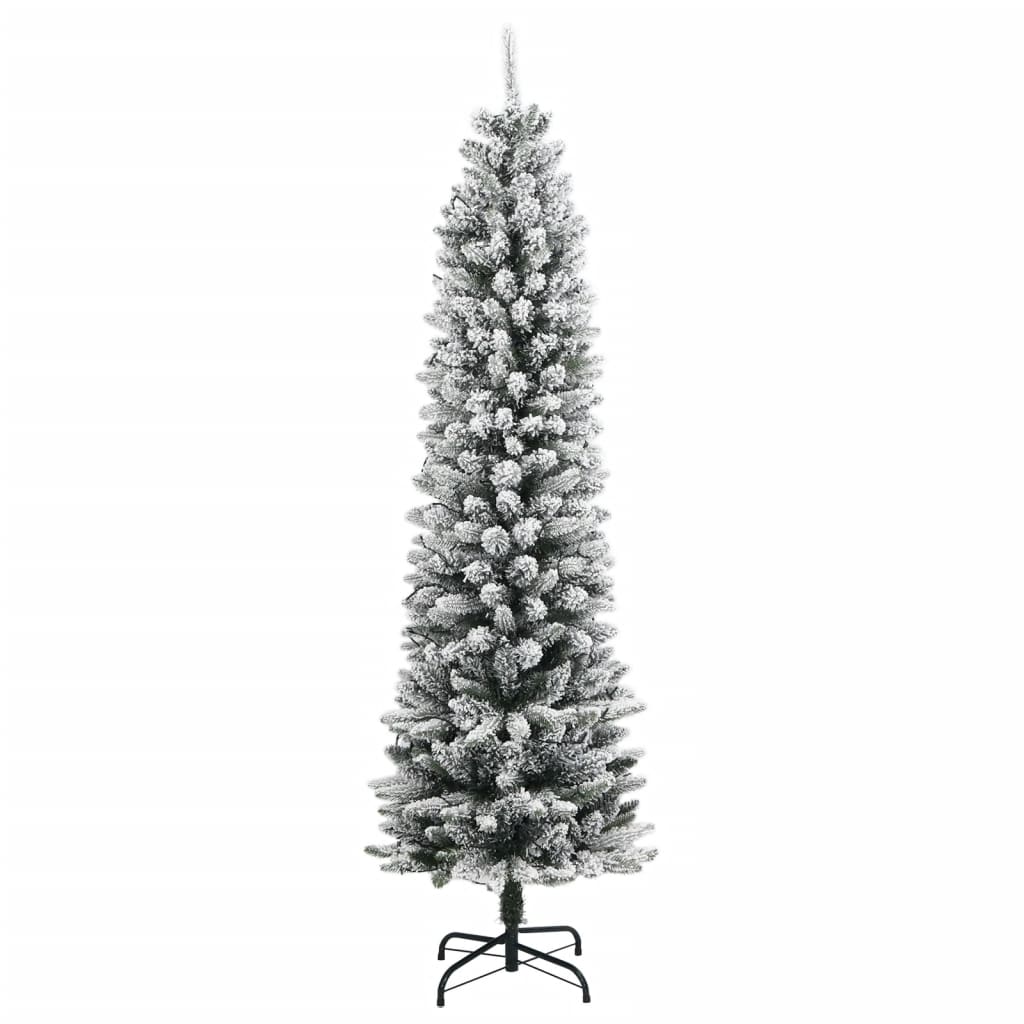 vidaXL Árbol de Navidad artificial con 150 LEDs y nieve flocada 120 cm