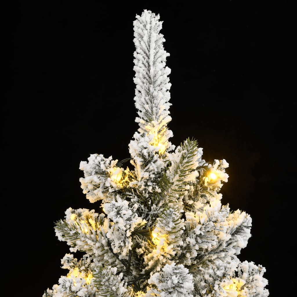 vidaXL Árbol de Navidad artificial con 150 LEDs y nieve flocada 120 cm