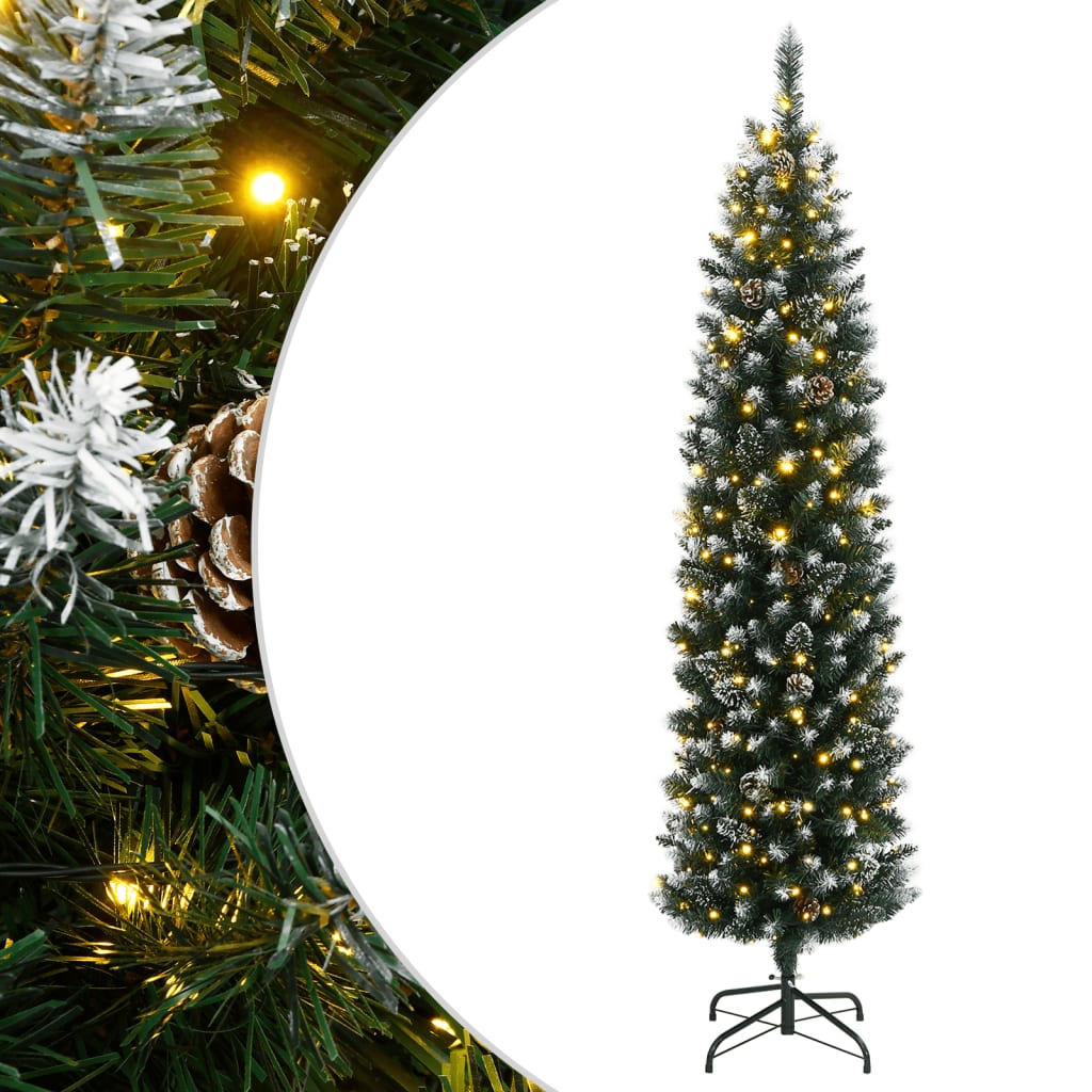 vidaXL Árbol de Navidad artificial estrecho 150 LEDs 120 cm