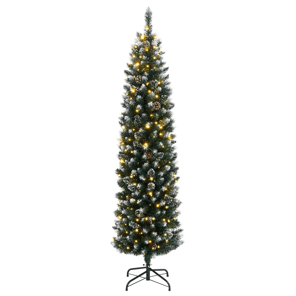 vidaXL Árbol de Navidad artificial estrecho 150 LEDs 120 cm