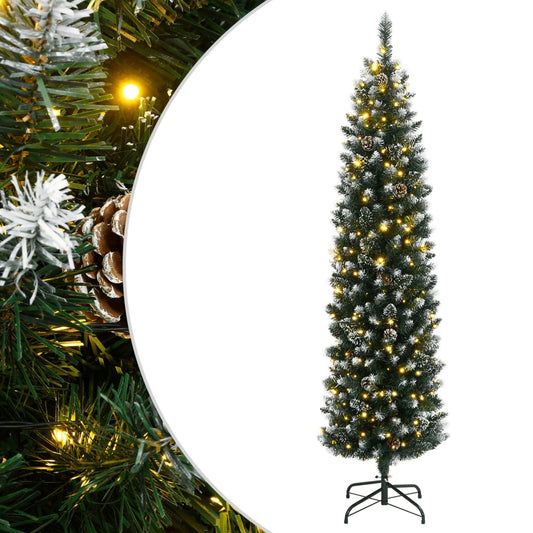 vidaXL Árbol de Navidad artificial estrecho 150 LEDs 150 cm