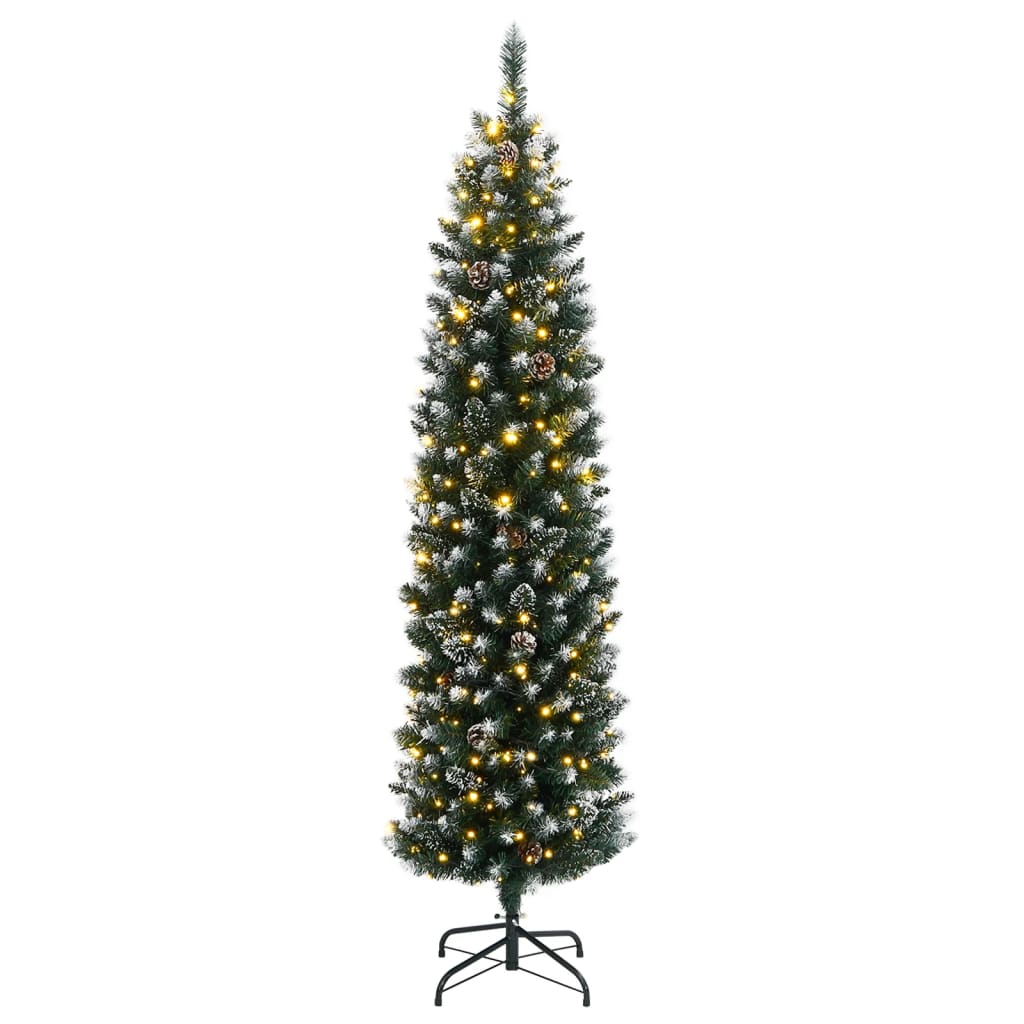 vidaXL Árbol de Navidad artificial estrecho 150 LEDs 150 cm