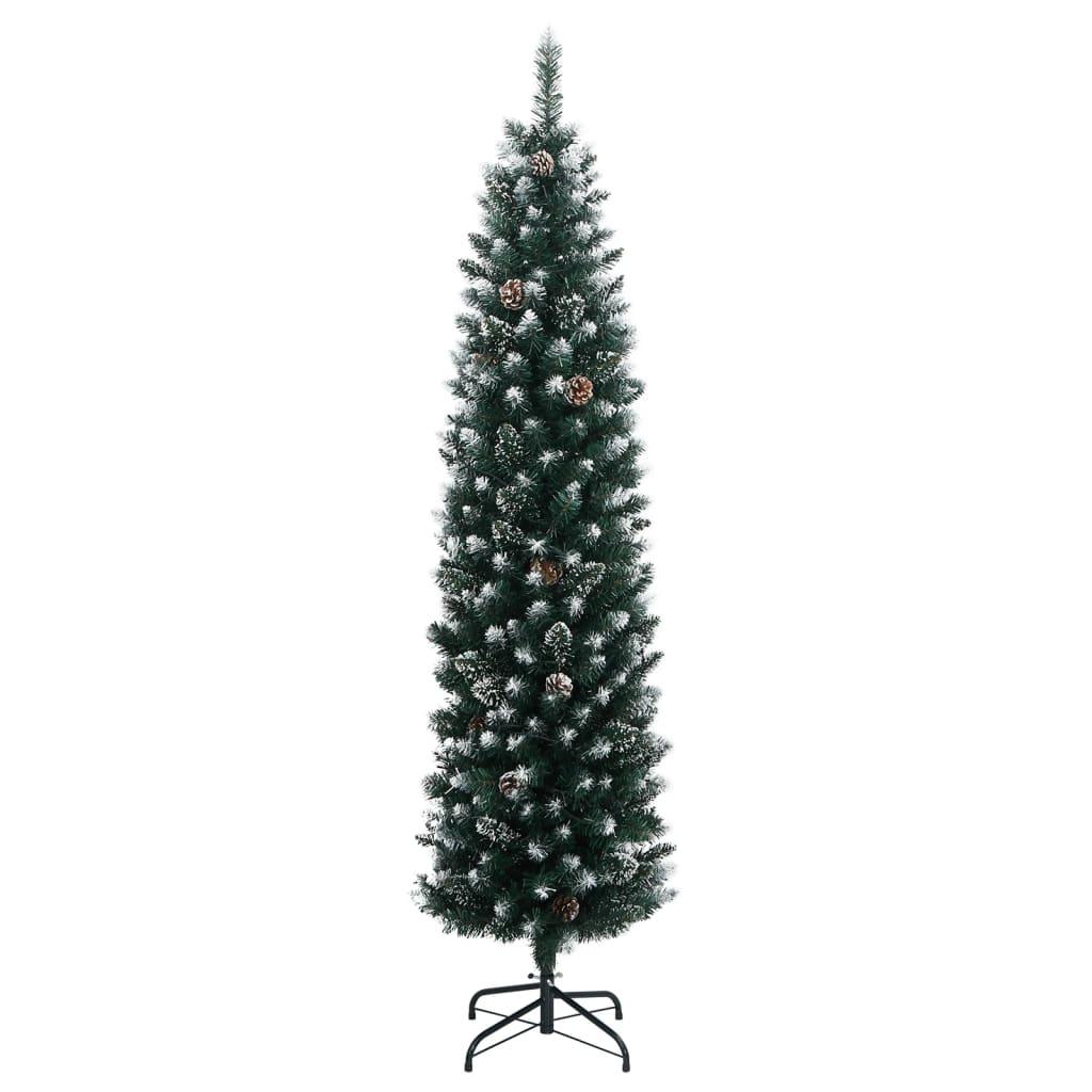 vidaXL Árbol de Navidad artificial estrecho con 300 LEDs 240 cm