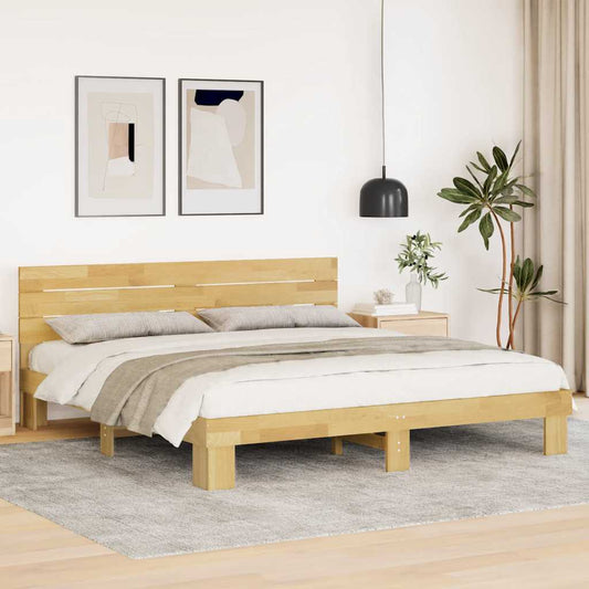 vidaXL Estructura de cama con cabecero sin colchón 180x200 cm