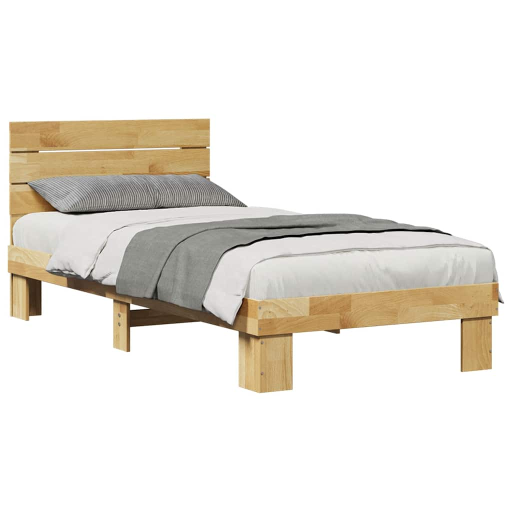 vidaXL Estructura de cama con cabecero sin colchón 75x190 cm